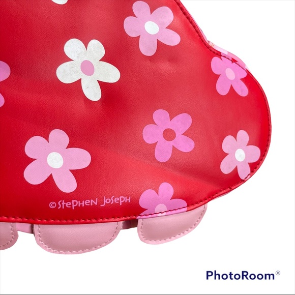 Stephen Joseph Red and Black Ladybug Girls Purse with Flowers - Picture 4 of 8